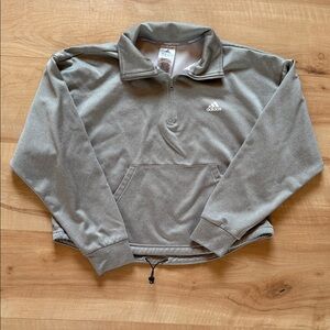 Adidas 1/4 Zip Crop Sweater, Size Large